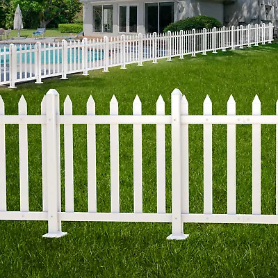 46 X24 46 X36  High PVC Vinyl Louisville Style Victorian Picket Fence Straight • $79.13