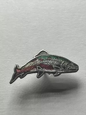 Vintage 70’s 80’s - RAINBOW TROUT - Metal Lapel Hat Pin  Fish Fishing • $15