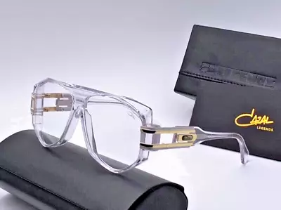 Cazal Sunglasses Full Crystal Frame With Gold Unisex Clear Lens Eyewear • $174.99