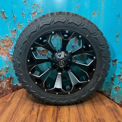 22x10 Fuel D546 Assault Black Wheels Rims 35  MT Tires 6x5.5 2019 Dodge Ram 1500 • $3399