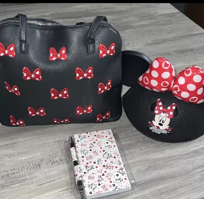 Disney Satchel Bag~Minnie Mouse BowsMinnie Hat & Notebook~ NEW • $138