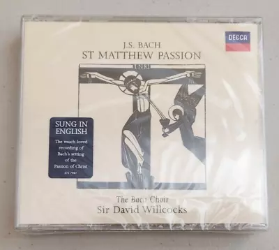 New- David Willcocks / Bach Choir J.s. Bach: St. Matthew Passion 3 Cd Set Sealed • $12.99