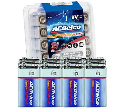 9V Batteries Super Alkaline 9-Volt Battery 12-Count • $17.16