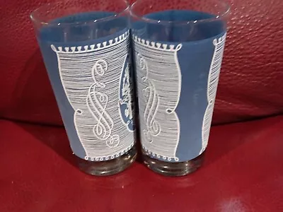 Vtg Royal China Currier & Ives Tumbler Tall Drinking Glasses Old Grist Mill (2) • $19.99