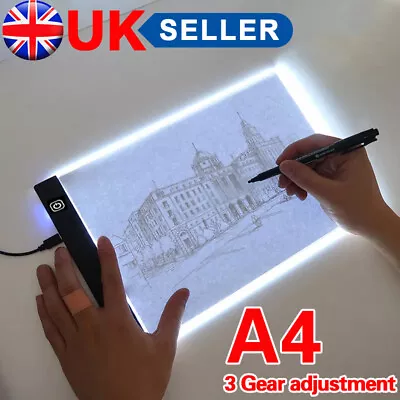 A4 LED Drawing Copy Board Light Box Tracing & Ultra-thin Pad Diamond Painting • £7.88