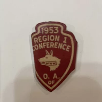 Oa 1953 Region 1 Conference Bery Rare Leather Slide! • $500