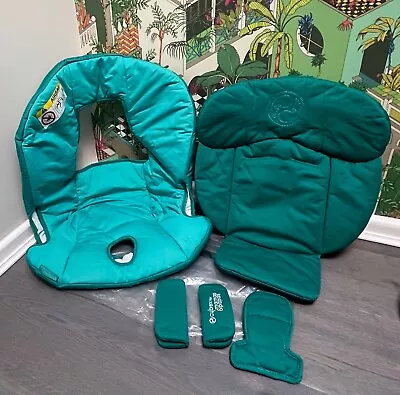 ⭐️ Mamas & Papas CYBEX ATON Q PLATINUM TURQUOISE CARSEAT COVER & PADS NEW ⭐️ • £19.95