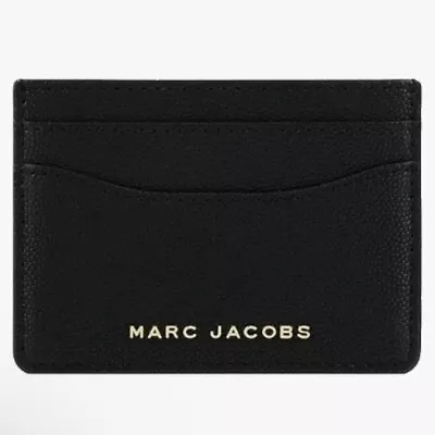 Marc Jacobs M0016997 Black With Gold Daily Card Women's Pebbled Leather Case • $59.98