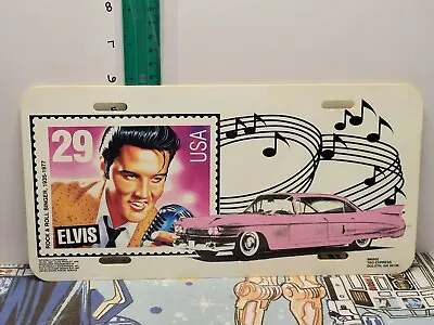 Elvis Presley Plastic License Plate Stamp Cadillac 1992 Tag Vintage Collectible • $20