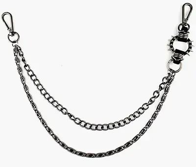 Men's Strong Leash Heavy Horn Metal Wallet Chains Biker Trucker Jean Key Chain • $11.35