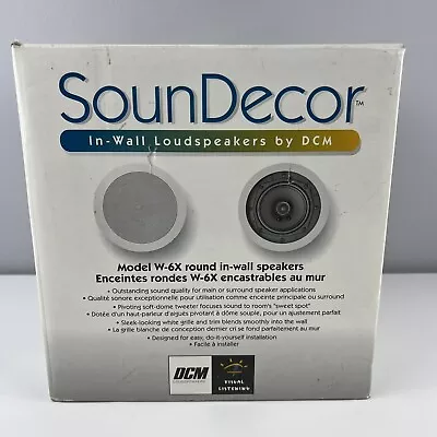 DCM Model W-6X SounDecor In-Wall White Speakers Vintage Brand New! • $79.99