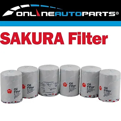 6 Pack Of Spin On Oil Filters - Sakura C1121 (Alternate Cross Reference Ryco Z9) • $48.95