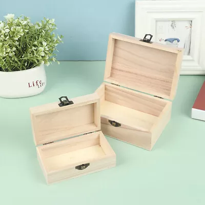 Wooden Multifunction Case With Lid Jewellery Storage Container Box Home Deco LZ • $6.62