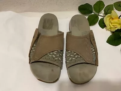 Merrell Lilyfern Aluminun Womens Size 6 Brown Slip On Slippers Flip Flop Sandals • $32