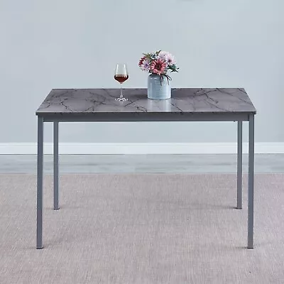 47.24  Rectangular Gray Marble MDF Table Top Dining Table Dining Room Kitchen • $129.99