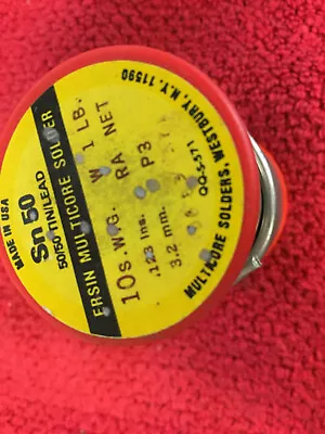 Sn 50 5050/tin/lead 10 Swg .128 Ins Multicore 1 Lb Old Stock • $13.50