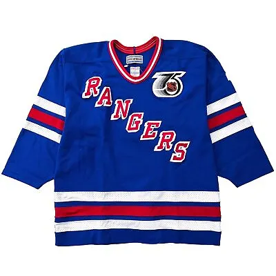 New York Rangers Brian Leech #2 CCM Center Ice Hockey Jersey Mens Sz 48 Vintage • $249.99