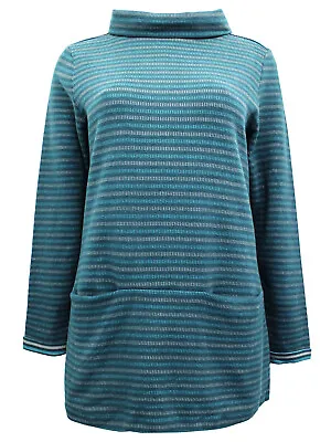 Ex Seasalt Tunic Sweatshirt Teal Mawgan Porth Size 10 12 14 16 18 20 22 Pockets • £29.99