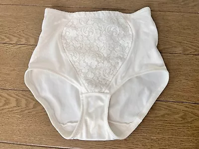 VINTAGE PLAYTEX SHAPE-WEAR PANTY STYLE 2102 GIRDLE SATIN & LACE TRIM Size M (F) • $23.91