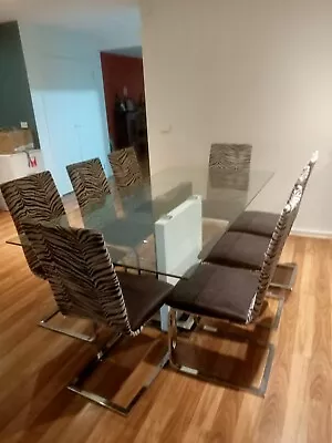 $600 • Buy Glass Dining Table And 8 Chairs