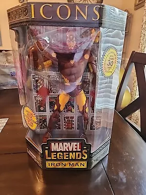 2006 Toy Biz Marvel Legends Icons - Iron Man (Gold Variant) 12  Figure + Book • $45