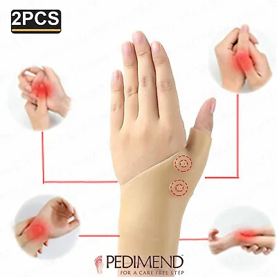 PEDIMEND Thumb Support Splint Brace For Hand Sprain Gel Gloves - 2PCS Hand Brace • £10.99