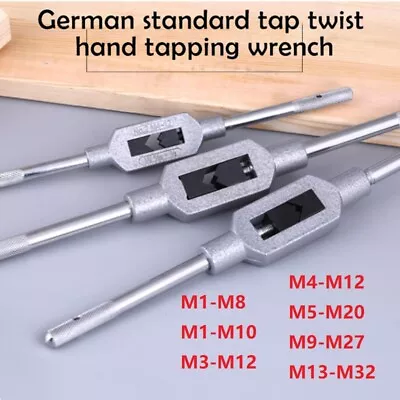 Adjustable Tap Wrench Thread Tap Handle Steel Taps Holder Tapping Reamer Tool • £6.13