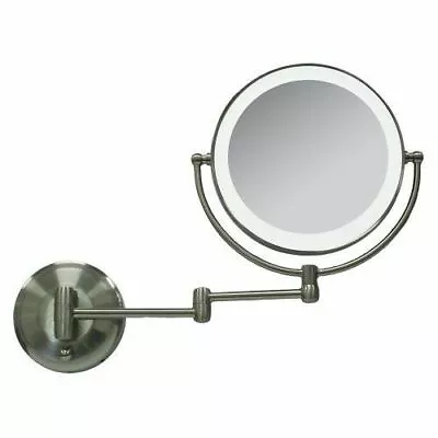 Zadro 11  Round LED Lighted Wall Mount Make-up Mirror - Chrome • $70