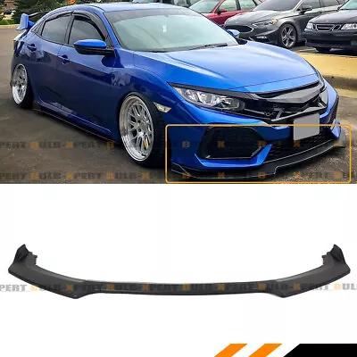 $48.99 • Buy For 2017-2021 Honda Civic Si Jdm Matt Black Front Bumper Lip Spoiler Splitter