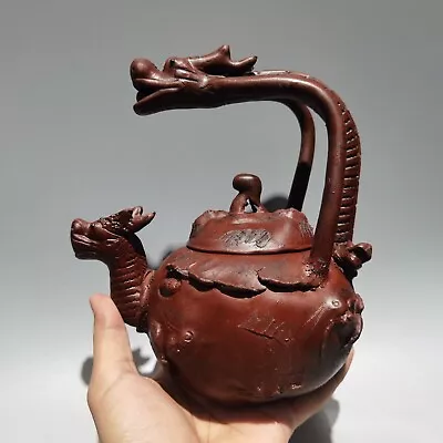 Chinese Yixing Zisha Clay Handmade Exquisite Chinese Zodiac Dragon Statue Teapot • $219.99