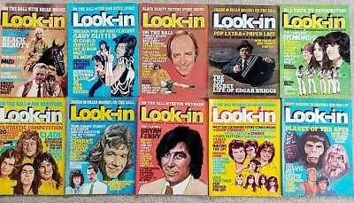 Look-in Bundle Of 10 Magazine 1974 Lone Ranger Peter Shilton 3 Degrees Osmonds • £100