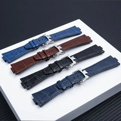 $46.99 • Buy 25mm*9mm Genuine Leather Strap Watch Band Fits VACHERON CONSTANTIN Overseas !!