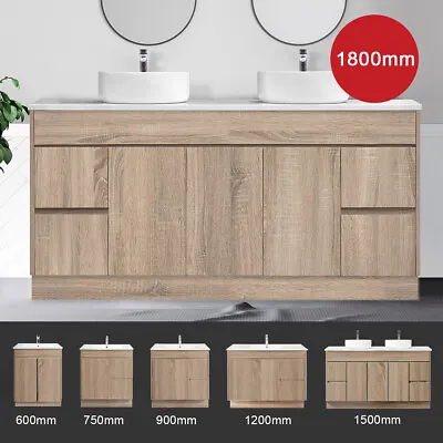 Bathroom Vanity Cabinet 600 750 900 1200 1500 1800 Mm Free Standing Timber LOGAN • $324.50