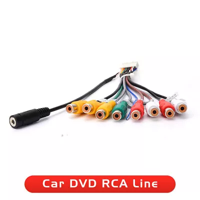 Car Stereo Radio Cable Adapter 20Pin Plug RCA Output Wire Cable Adapter With MIC • $10.16