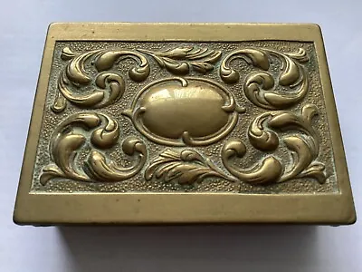 Solid Brass Match Vesta Box Holder Lovely Design Vintage • £19.99