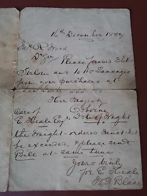 £500 • Buy Antique Handwritten Victorian Letter Ephemera