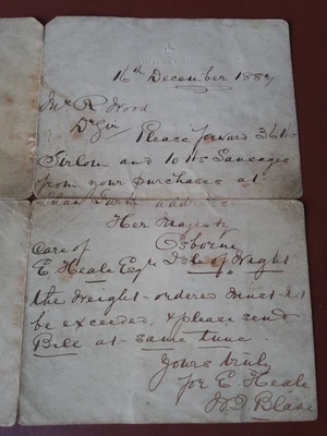 £500 • Buy Antique Handwritten Victorian Letter Ephemera