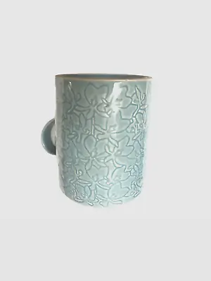 $34.50 • Buy Starbucks 2010 Two Coffee Mugs Design House Stockholm Blue Embossed Floral 16 Oz