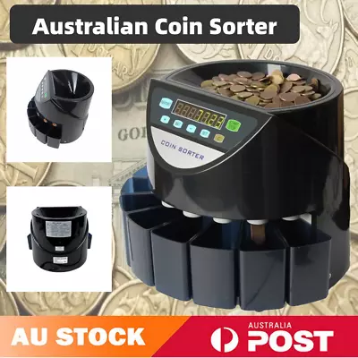 Australian Coin Sorter LED DIS Automatic Electronic Counter Machine • $174.99