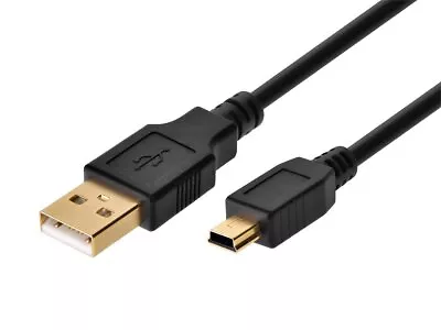 Monoprice USB-A To Mini-B Cable - 5-Pin 28/28AWG Black 10ft • $5.29