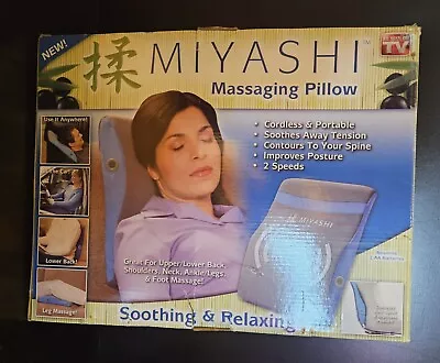 Miyashi Massaging Pillow Soothing Relaxing - As Seen On TV Tested EX USED COND • $12.99