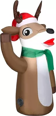 Gemmy Inflatable Reindeer Car Buddy Airblown 3 Ft LED Light Christmas • $12