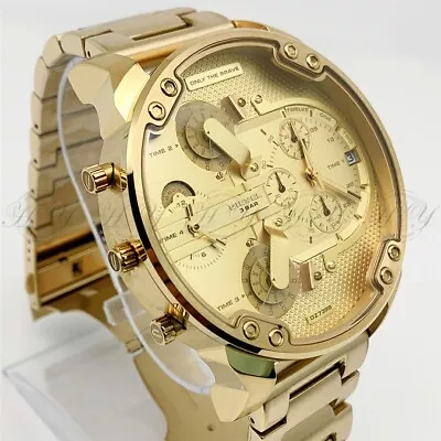 New Diesel DZ7399‎ Mr. Daddy 2.0 Gold Tone Chronograph Bracelet Men's Watch • $216