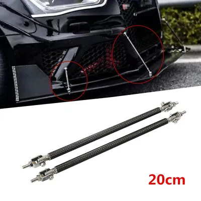 20cm Carbon Fiber Adjustable Car Bumper Lip Splitter Strut Rod Tie Holder Post • $20.78