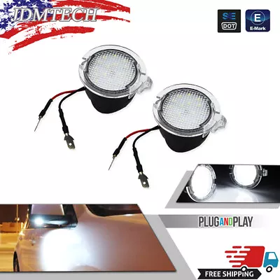 High Power White LED Side Mirror Puddle Lights For 2013-2019 Ford Fusion Gen 2 • $9.99