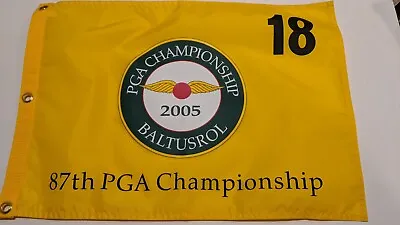 2005 Pga Championship Flag Baltusrol Golf Phil Mickelson Wins Tiger Woods • $84.99