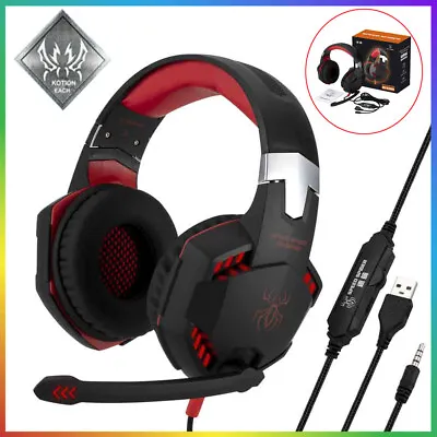 $19.99 • Buy 3.5mm Gaming Headset Headphones MIC LED G2000 For PC PS4 Laptop Xbox One