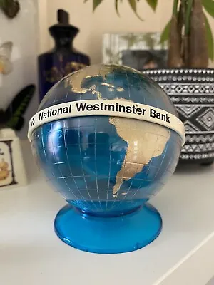 Vintage Nat West Piggy Bank World Globe Finland • £14