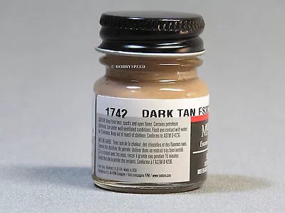 TESTORS PAINT MODEL MASTER FLAT DARK TAN 1/2oz 14.7ml Plastic Model Car TES1742 • $19.84