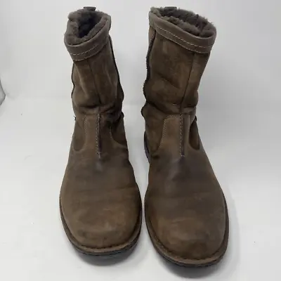 UGG Australia Men's Brown Hartsville 5626 Shearling Lining Leather Boots Size 14 • $75